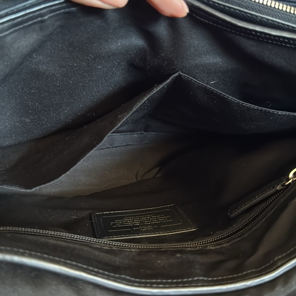 Coach Black Solid Leather Messenger Crossbody Adjustable Strap Shoulder Bag - Picture 12 of 12